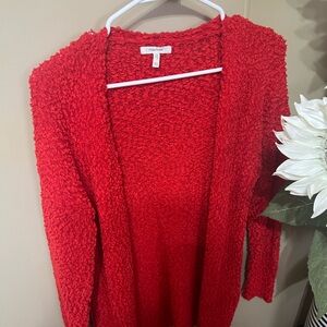 Maurices Vibrant Red Textured Cardigan